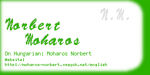 norbert moharos business card
